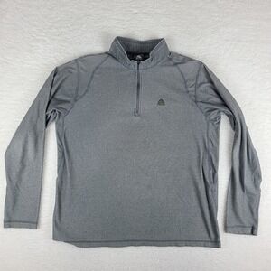 Nike ACG Sweater Mens Large Gray‎ Knit Polyester Quarter Zip Sweatshirt *